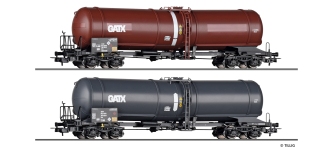 Tillig 70069 - H0 - 2-tlg. Set Kesselwagen, GATX, Ep. VI